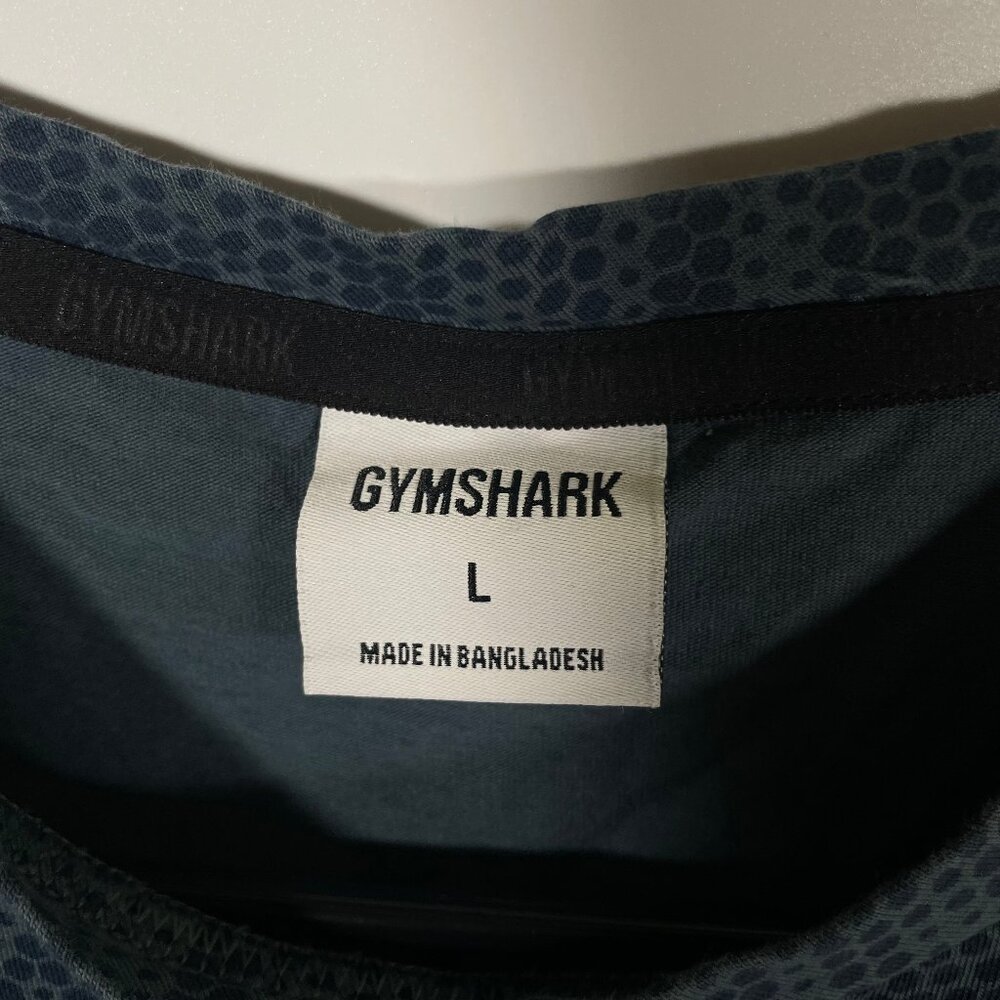 Gymshark Critical Drop Arm Tank Top Mens Large Blue Gray Gym Training Weights - Picture 3 of 6